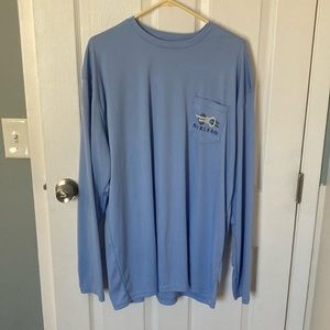 Burlebo XXL blue long sleeve dri-fit T-shirt